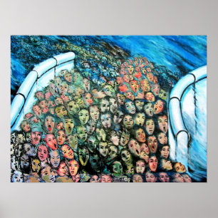 East Side Gallery, Berlin Wall, Mass Escape Poster