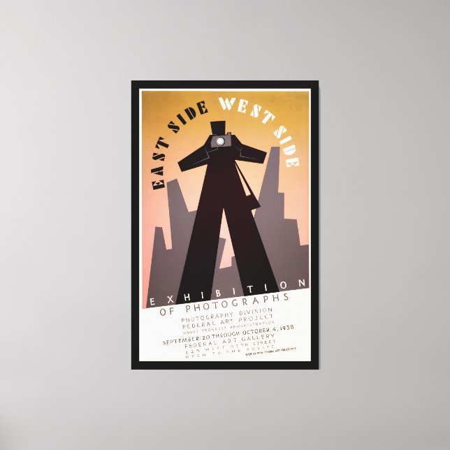 East Side West Side WPA Exhibition Canvas Print (Front)