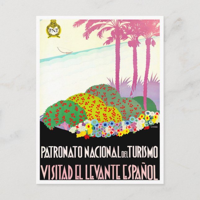 East Spain vintage travel Postcard (Front)