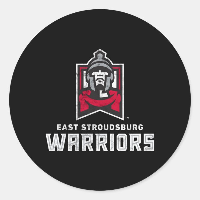 East Stroudsburg Esu Warriors Large Classic Round Sticker (Front)