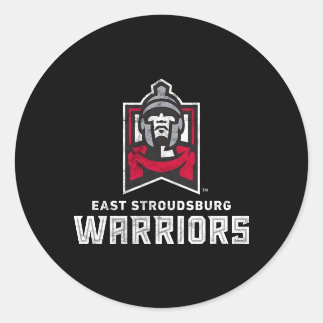 East Stroudsburg Esu Warriors Large Classic Round Sticker (Front)
