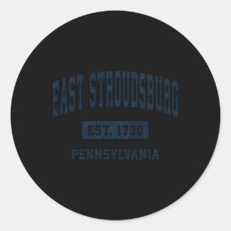 East Stroudsburg Pennsylvania Pa Athletic Sports D Classic Round Sticker