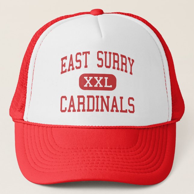 East Surry - Cardinals - High - Pilot Mountain Trucker Hat (Front)