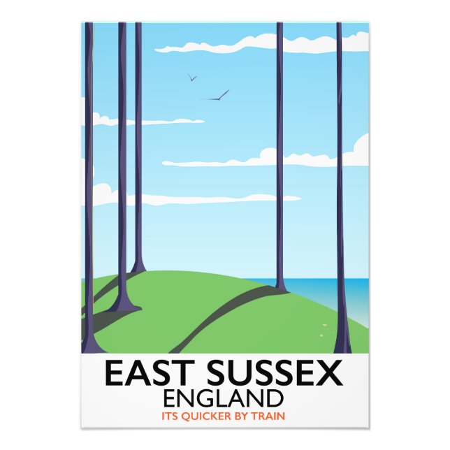 East Sussex, England train poster (Front)