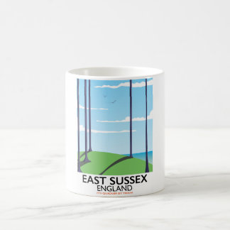 East Sussex, England train poster Coffee Mug