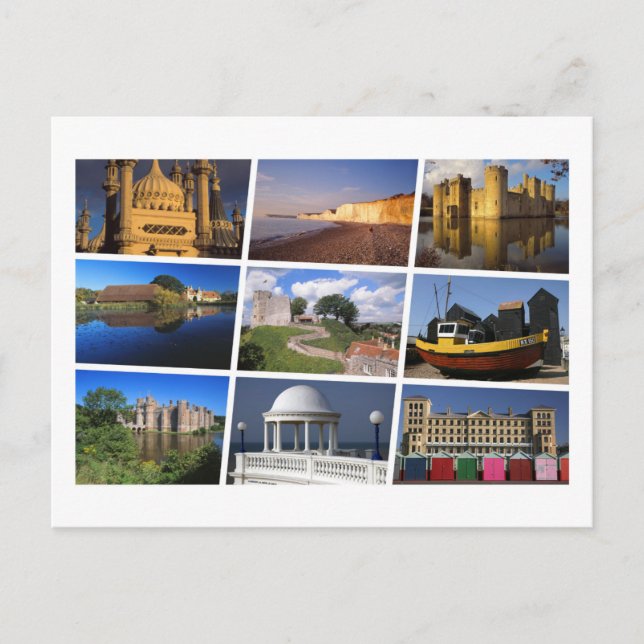 East Sussex multi-image Postcard (Front)