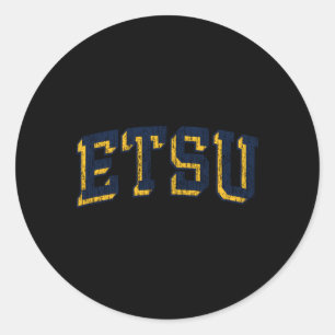 East Tennessee State Buccaneers Block Classic Round Sticker