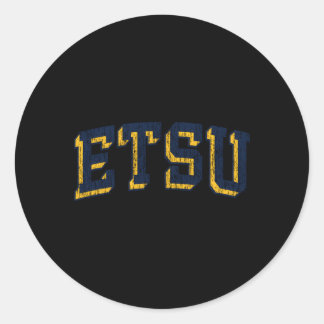 East Tennessee State Buccaneers Block Classic Round Sticker