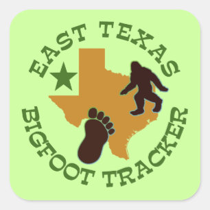 East Texas Bigfoot Tracker Square Sticker