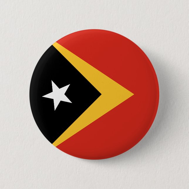 East Timor Flag 6 Cm Round Badge (Front)
