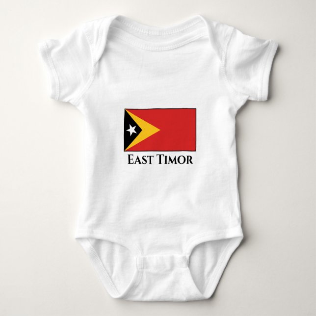 East Timor Flag Baby Bodysuit (Front)