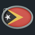 East Timor Flag Belt Buckle<br><div class="desc">Patriotic flag of East Timor.</div>