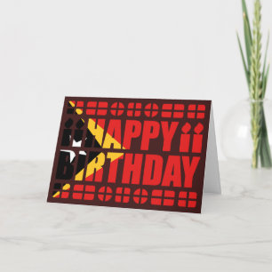 East Timor Flag Birthday Card