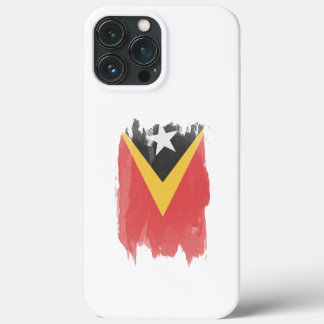 East Timor flag brush stroke, national flag iPhone 13 Pro Max Case
