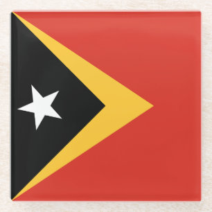 East Timor Flag Glass Coaster