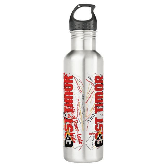 East Timor Flag Gorgeous Patriotic 710 Ml Water Bottle (Front)