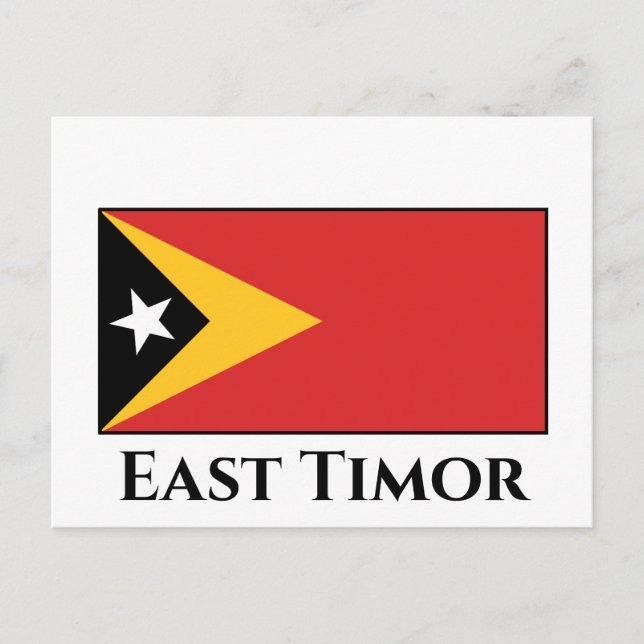 East Timor Flag Postcard (Front)
