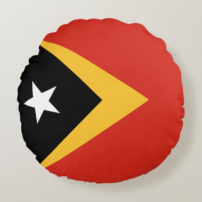 East Timor Flag Round Cushion (Front)