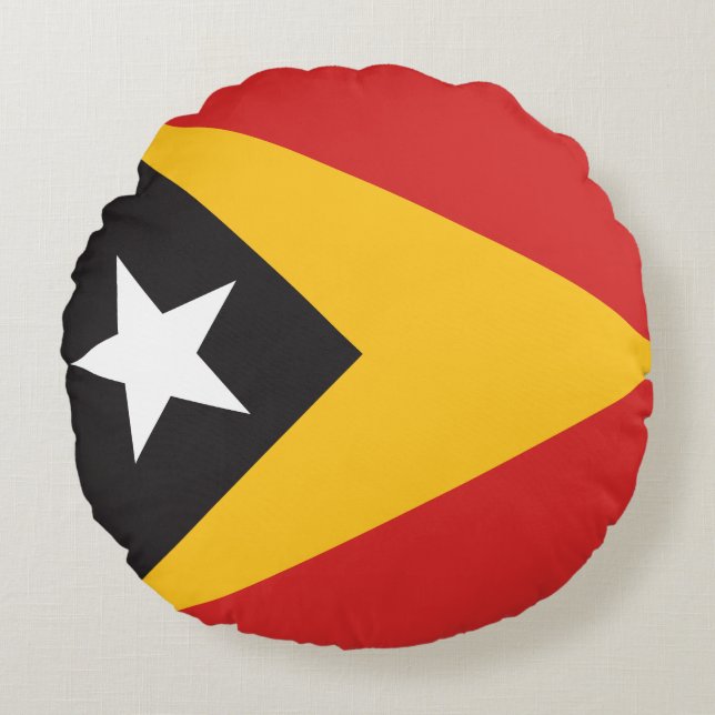 East Timor Flag Round Cushion (Front)