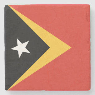 East Timor Flag Stone Coaster