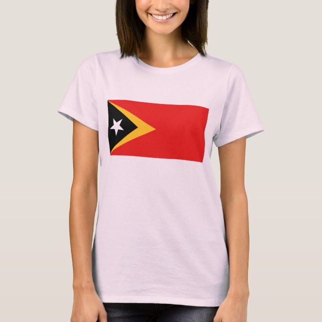 East Timor Flag x Map T-Shirt (Front)