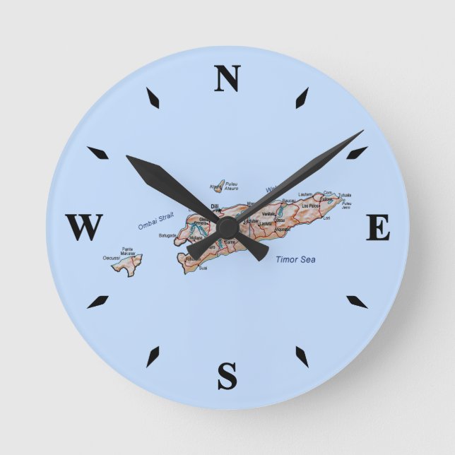 East Timor Map Clock (Front)