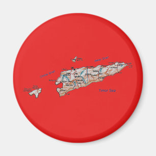East Timor Map Magnet