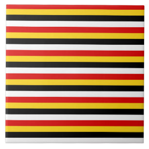 East Timor Papua New Guinea flag stripes country p Tile