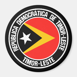 East Timor Round Emblem Magnet