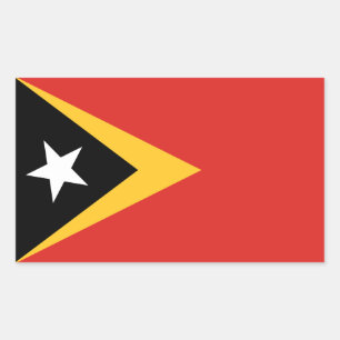 East Timorese Flag, Flag of East Timor Rectangular Sticker