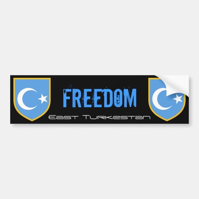 East Turkestan Flag Bumper Sticker (Front)