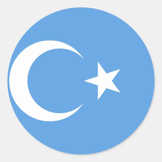 East Turkestan Uyghur Flag Classic Round Sticker (Front)