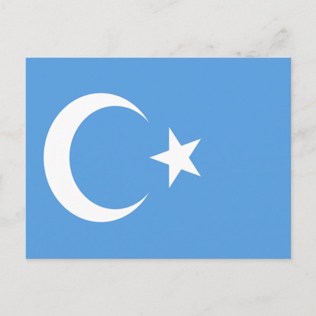 East Turkestan Uyghur Flag Postcard (Front)