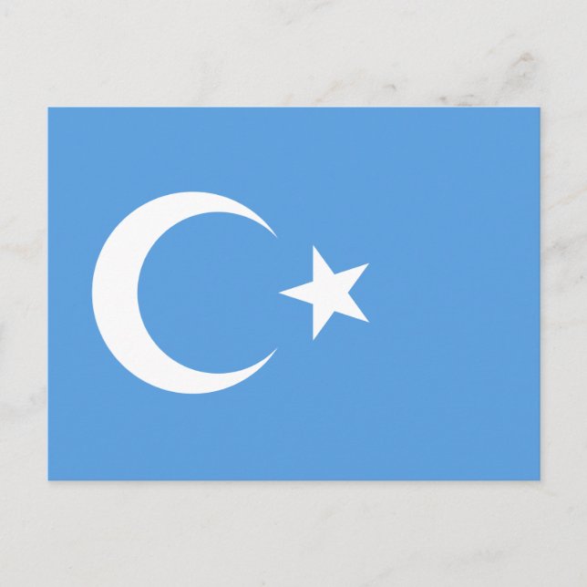 East Turkestan Uyghur Flag Postcard (Front)