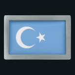 East Turkestan Uyghur Flag Rectangular Belt Buckle<br><div class="desc">East Turkestan Uyghur Flag Rectangular Belt Buckle</div>