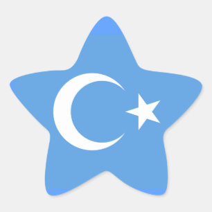 East Turkestan Uyghur Flag Star Sticker