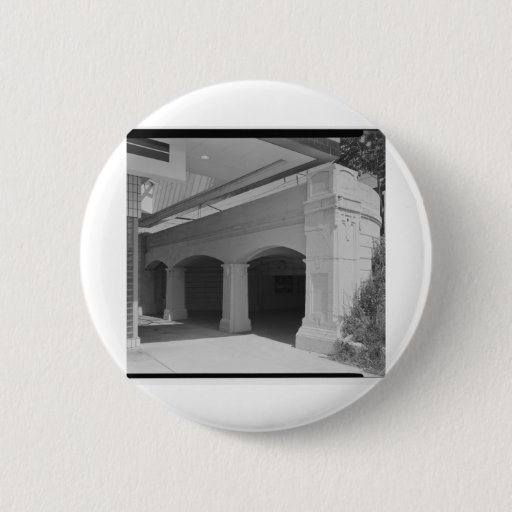 Image of East view; Main passenger tunnel entrance 6 Cm Round Badge