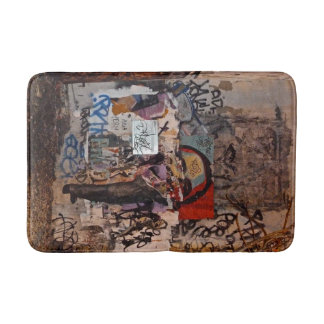 east village graffiti bath mat