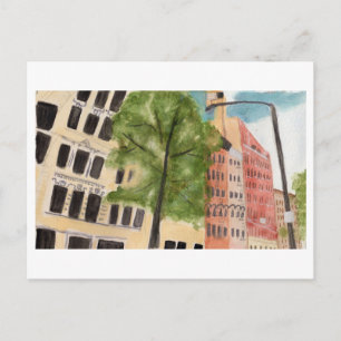 East Village Watercolor Postcard