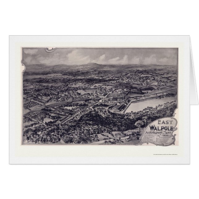 East Walpole, MA Panoramic Map - 1898 (Front Horizontal)
