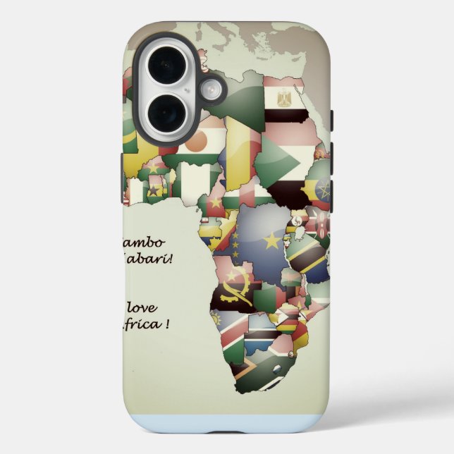 East West North South Central I Love Africa Case-Mate iPhone Case (Back)