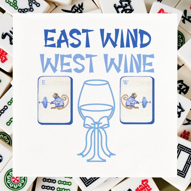 East Wind West Wine Mahjong Napkins Chinoiserie  (Creator Uploaded)