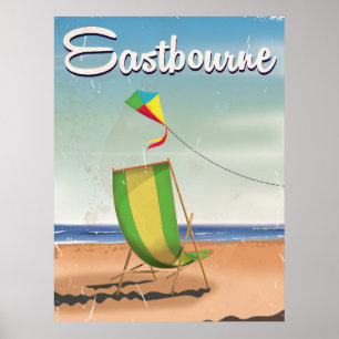 Eastbourne UK vintage travel poster