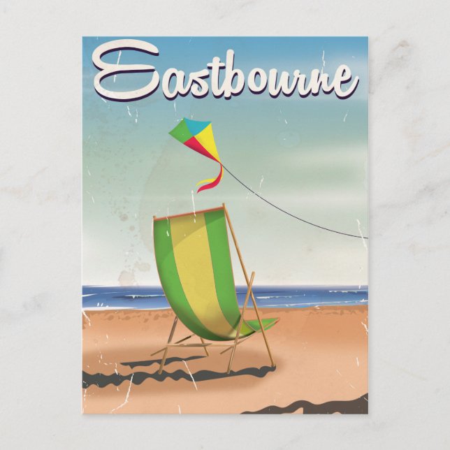 Eastbourne UK vintage travel poster Postcard (Front)