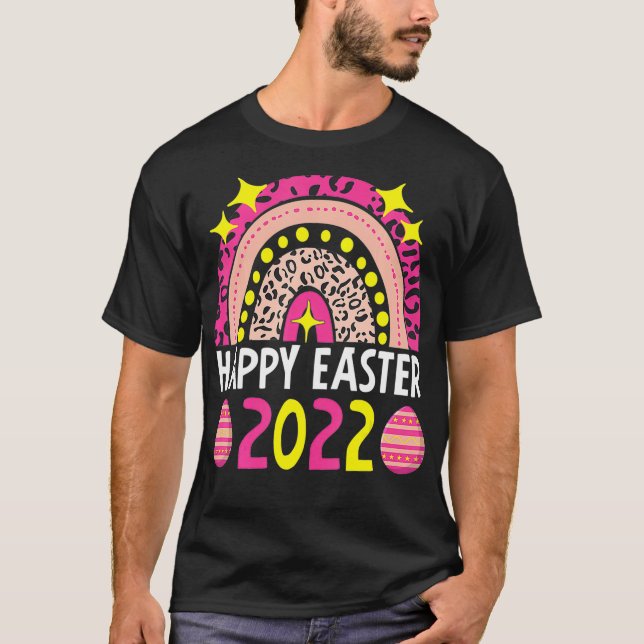 Easter 2022 Rainbow  Cute Happy Easter 2022 Men pa T-Shirt (Front)