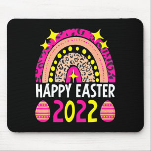 Easter 2022 rainbow cute happy easter 2022 mouse mat