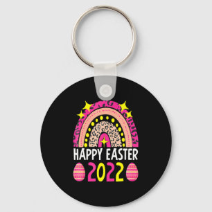 Easter 2022 rainbow cute happy easter 2022 women key ring