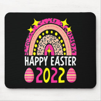 Easter 2022 rainbow cute happy easter 2022 women  mouse mat