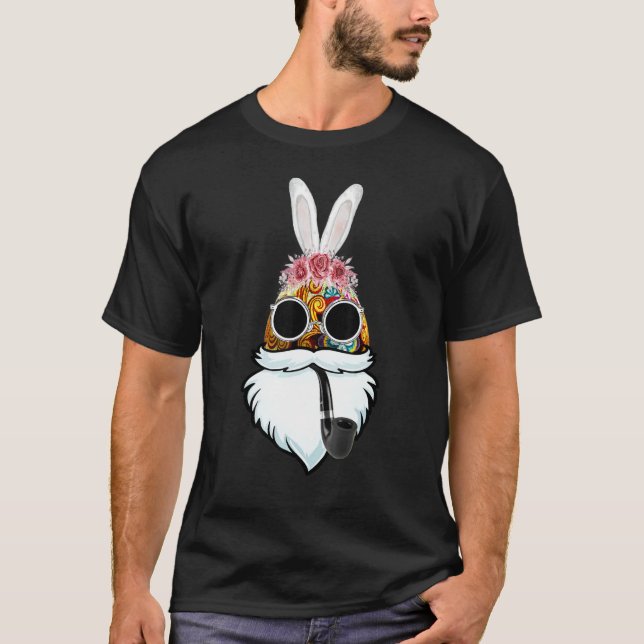 Easter 2022 Some Bunny Needs Beer And Smoking Pipe T-Shirt (Front)