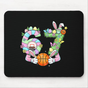 Easter 6 7 Meme Six Seven Cute Bunny Basketball Ea Mouse Mat